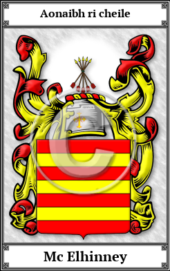Mc Elhinney Family Crest Download (JPG)  Book Plated - 150 DPI